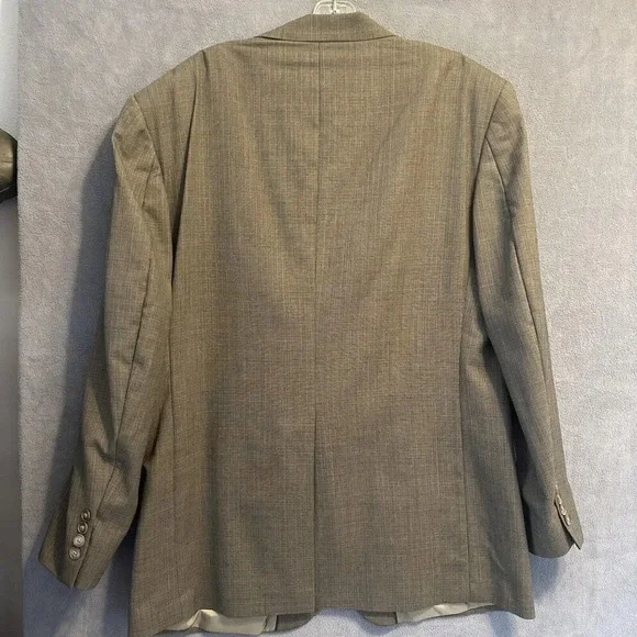 VTG‎ LANDS' END 100% Wool Sport Coat Blazer Jacket Brown Size 44R Made In USA - Picture 2 of 11